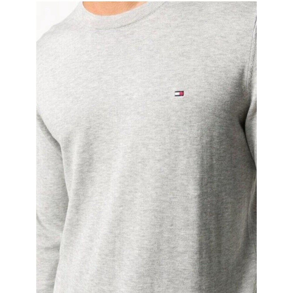 Tommy Hilfiger Pullover light Sweater Mens Size XXL Gray core Long Sleeves - Picture 3 of 15